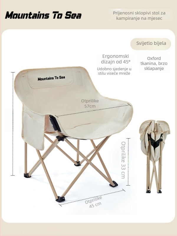 Moon Chair Pride: željezna, prijenosna, sklopiva kamping stolica