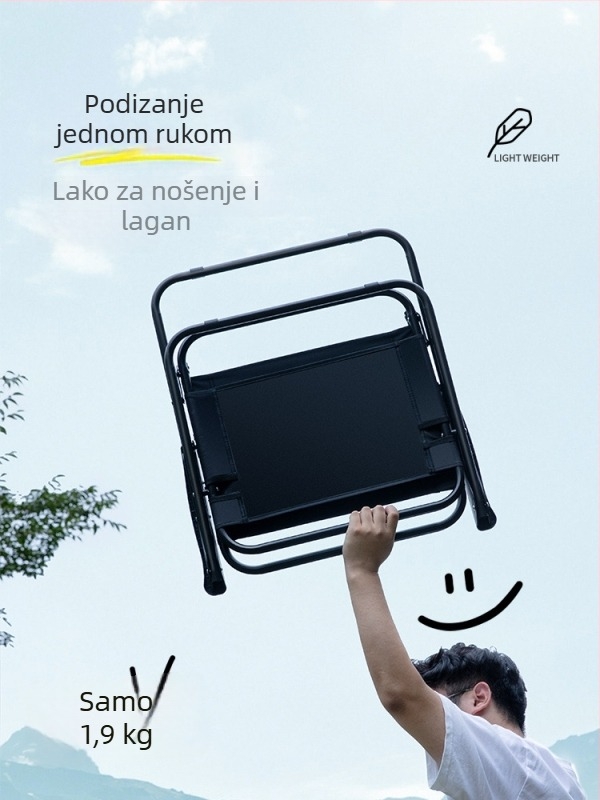 Enkamo Vanjski sklopivi stol i stolica sa naslonom, Oxford tkanina i čelična konstrukcija, sklopivo, porijeklo: Jinhua, Zhejiang