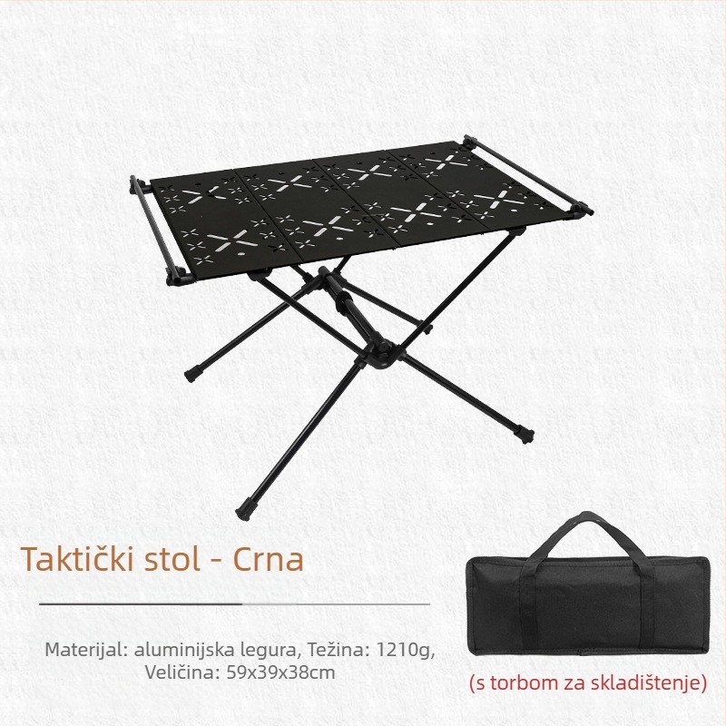 Prijenosni sklopivi taktički stol za kampiranje — aluminijska legura, porijeklo Ninghai, Zhejiang