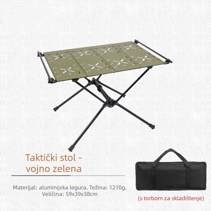 Prijenosni sklopivi taktički stol za kampiranje — aluminijska legura, porijeklo Ninghai, Zhejiang