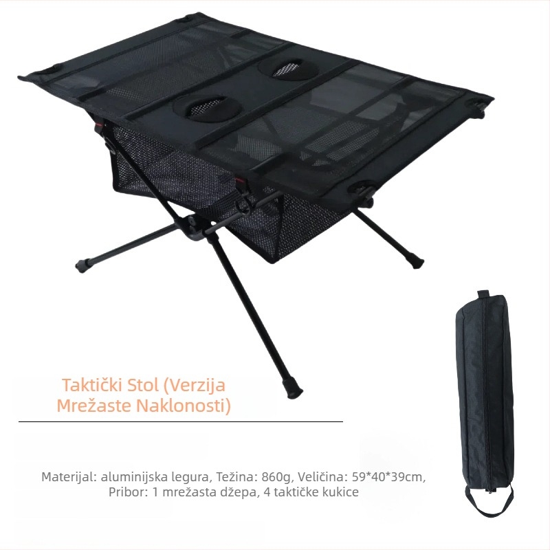 Prijenosni sklopivi taktički stol za kampiranje — aluminijska legura, porijeklo Ninghai, Zhejiang