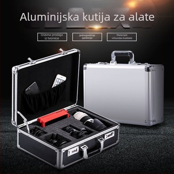 Aluminijska kutija za alate s zaključavanjem za dron opremu, prijenosna, s umetkom od pjene