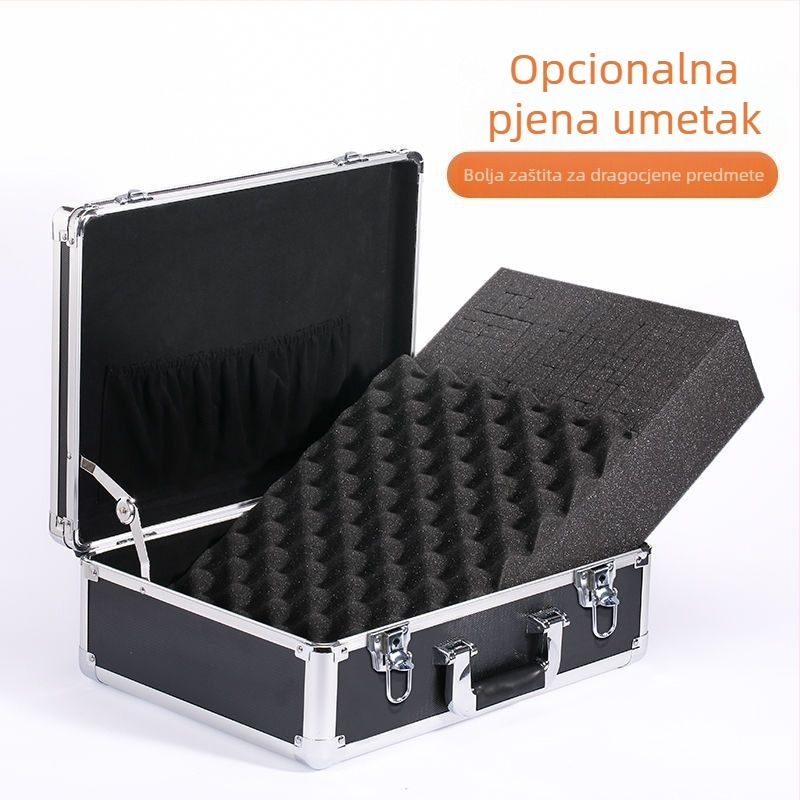 Aluminijska kutija za alate s zaključavanjem za dron opremu, prijenosna, s umetkom od pjene