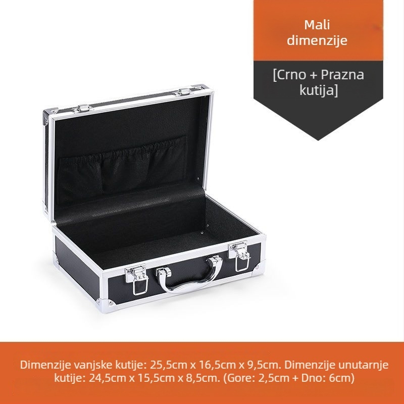 Aluminijska kutija za alate s zaključavanjem za dron opremu, prijenosna, s umetkom od pjene