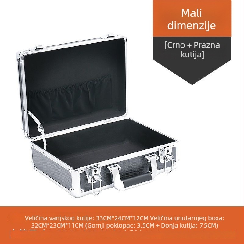 Aluminijska kutija za alate s zaključavanjem za dron opremu, prijenosna, s umetkom od pjene
