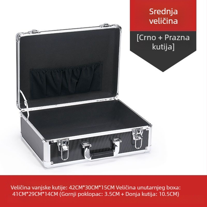 Aluminijska kutija za alate s zaključavanjem za dron opremu, prijenosna, s umetkom od pjene