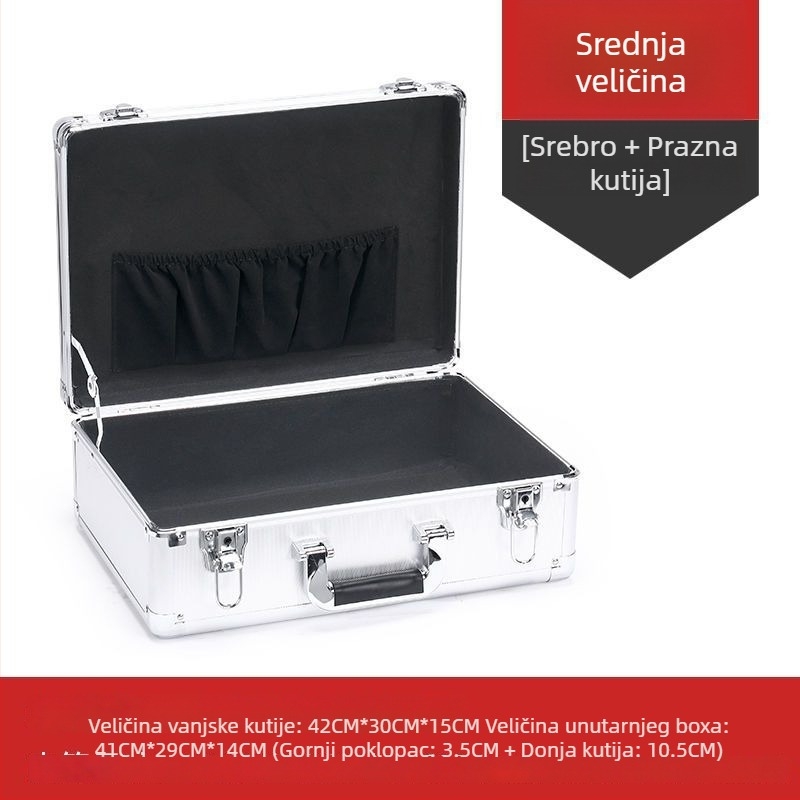 Aluminijska kutija za alate s zaključavanjem za dron opremu, prijenosna, s umetkom od pjene