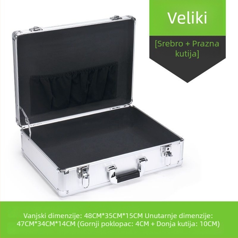 Aluminijska kutija za alate s zaključavanjem za dron opremu, prijenosna, s umetkom od pjene