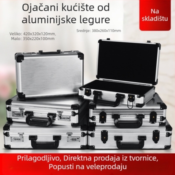 Junjie kutija za alate od aluminijske legure, prijenosna aluminijska konstrukcija, nosivost 10 kg, skladištenje alata i instrumenata