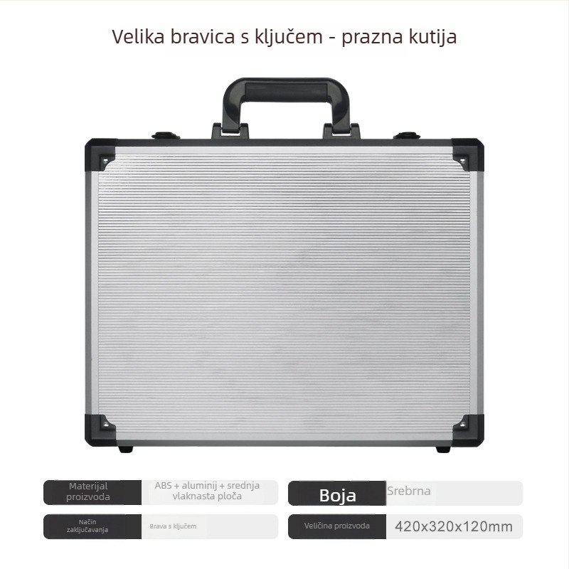 Junjie kutija za alate od aluminijske legure, prijenosna aluminijska konstrukcija, nosivost 10 kg, skladištenje alata i instrumenata
