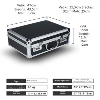 Prijenosna plastična kutija za alate sa lozinkom