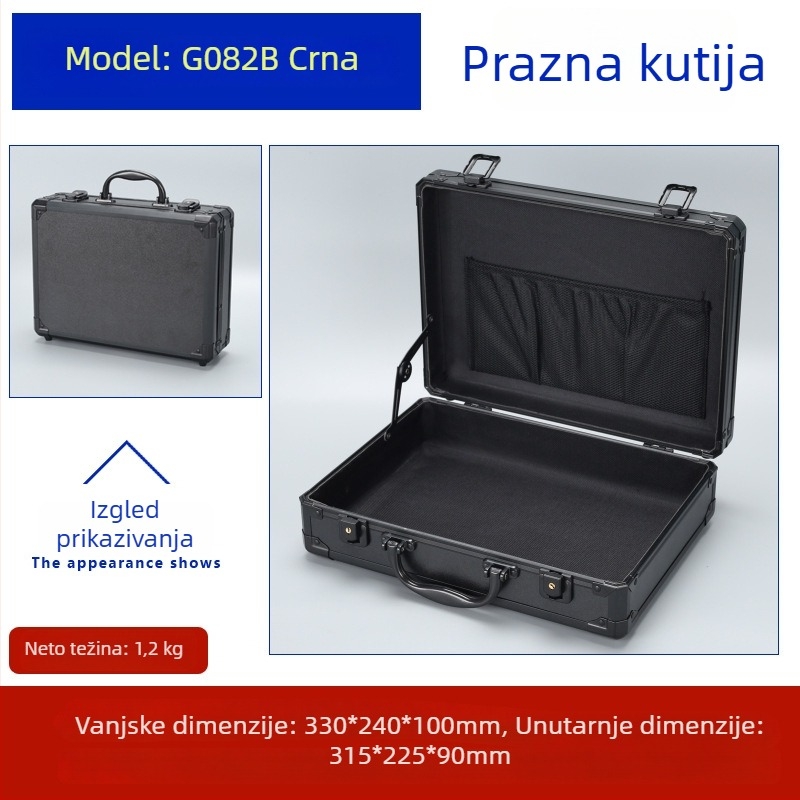 Weiwen Aluminijska kutija za alat – Prijenosni slučaj za opremu, otporan na udarce, ploča Density Board, aluminijski okvir, nosivost 25 kg