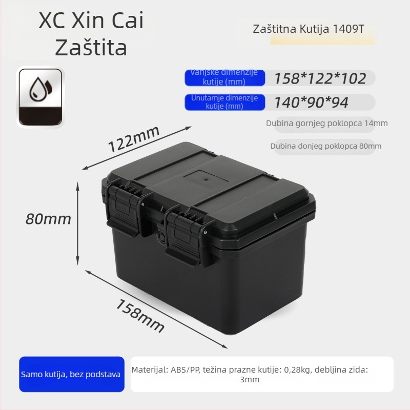 Xc kompaktna PP kutija za precizne instrumente s mogućnostima prilagođavanja, tvrdoća srednja