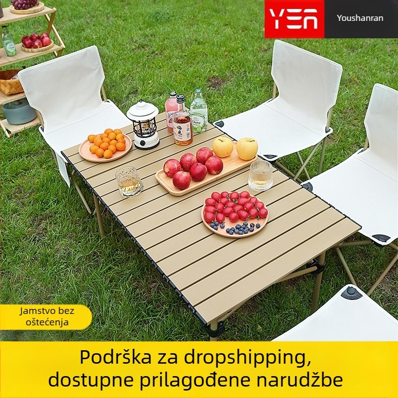 YouShanRan Vanjska sklopiva stolica — okvir od karbonskog čelika, platno 600D Oxford, sklopiva Moon stolica za kampiranje