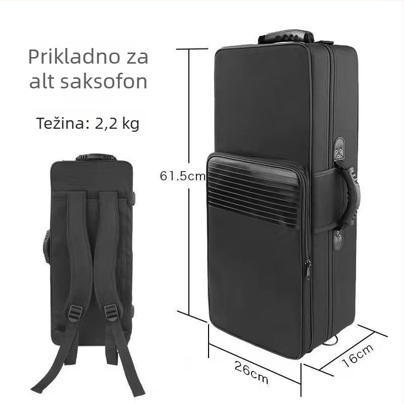 Saksofon ruksak – najlon, unisex torba za instrumente za vježbanje izvan kampusa