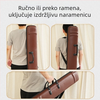 Erhu kutija od kože s uzorkom krokodila, ruksak‑kutija za erhu s higrometrom, standardna univerzalna verzija