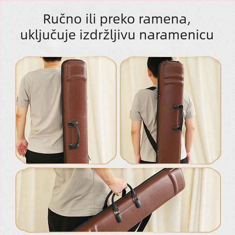 Erhu kutija od kože s uzorkom krokodila, ruksak‑kutija za erhu s higrometrom, standardna univerzalna verzija