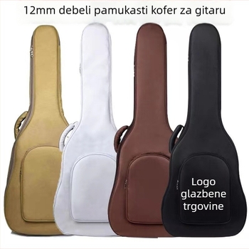 Torba za gitaru s čvrstim pamukom kućištem, vanjski dio od Oxford platna, pamuk podstava, vodootporna, proširiva, zakrivljene naramenice
