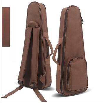 Torba za gitaru i ukulele s vodootpornim debelim ruksakom, vanjski Oxford plat i pamukova podstava, model Ukulele Brown Cotton Thickened Backpack