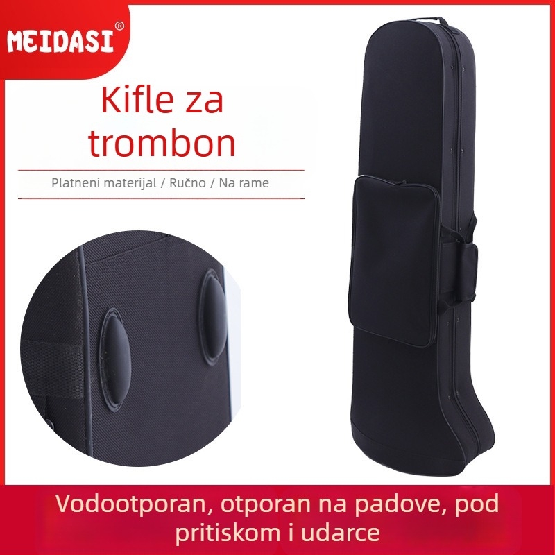 Torba za puha instrumente za tenor trombon, univerzalna torba preko ramena, otporna na padove i pritisak, prijenosna za kućno skladištenje, ljeto 2023