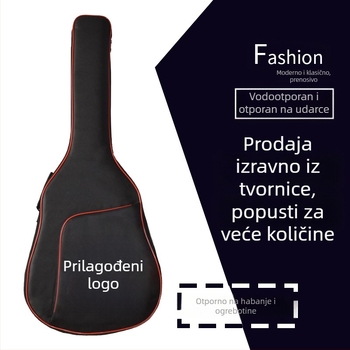 Torba za gitaru od poliestera, vodootporna i otporna na habanje, s dvostrukim remenima, Leshun