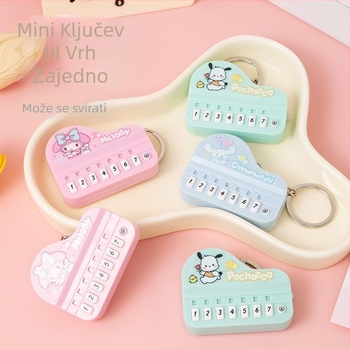 Mini privjesak za ključeve s osvijetljenom zagonetkom, ručna elektronička orguljica igračka, privjesak za torbu (plastika)