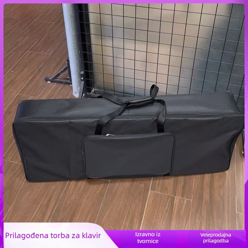 Torba za elektroničko piano s 61 tipkama, vodootporna, zaštita od udara, pamučna podstava i ojačana ručka
