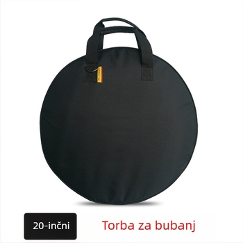 Torba za činele od Oxford materijala, vodootporna, prijenosna s ručkom i jednim ramenskim remenom, dvostruki pretinac, 3-dijelni set