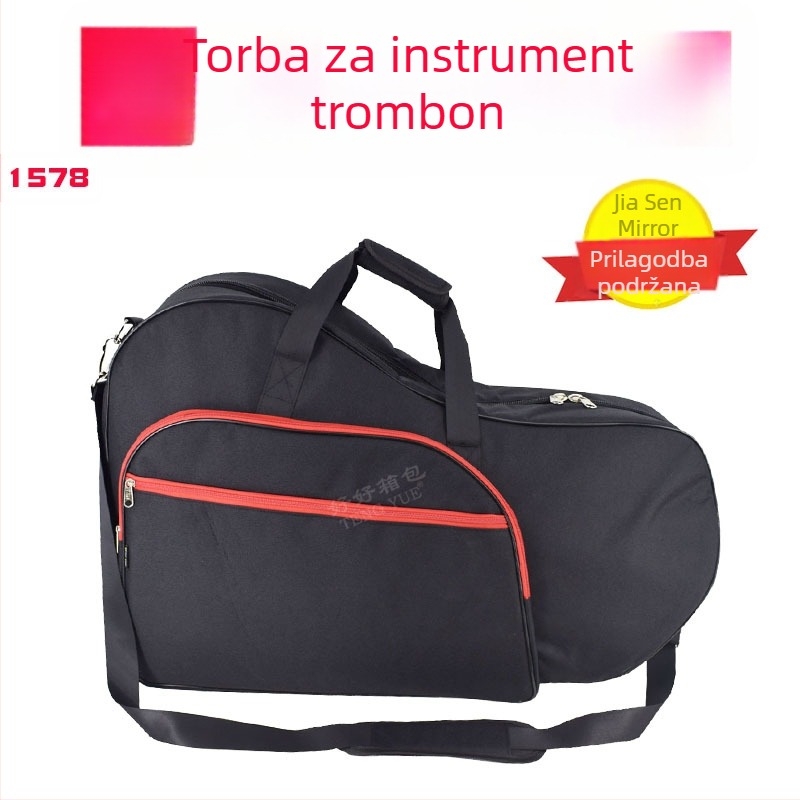 Torba za glazbeni instrument: francuski rog s remenom — jednoredna ili dvoredna konstrukcija, odjeljak za B ključ, izrađena po mjeri
