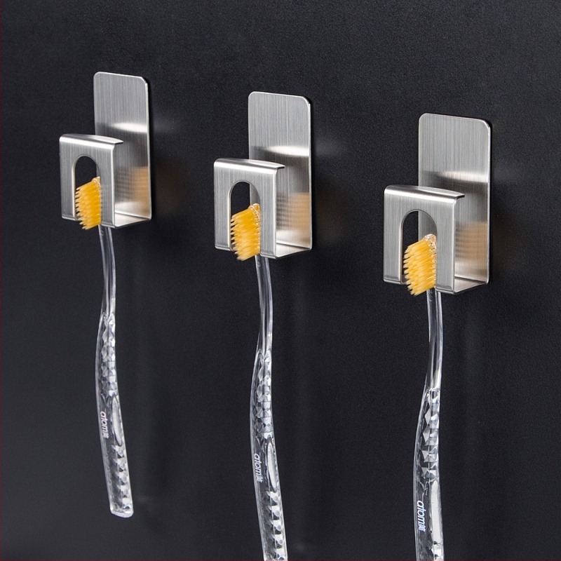 Držač četkice za zube od nehrđajućeg čelika 304, montaža bez bušenja, za djecu i odrasle električne četkice za zube