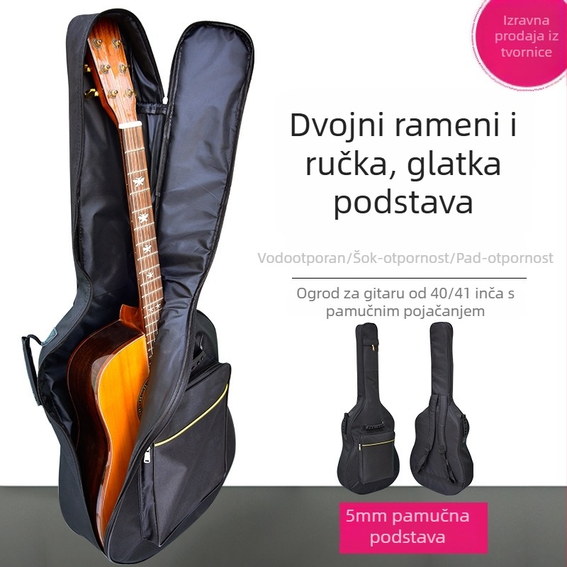 Torba za gitaru Carani WBD-5, 600D Oxford tkanina, 200D podstava, ergonomski stražnji panel