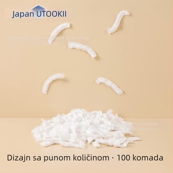 Utookii Jednokratna PE kapica za tuširanje za žene, vodootporna i otporna na ulje, kućna upotreba, lagani luksuz stil