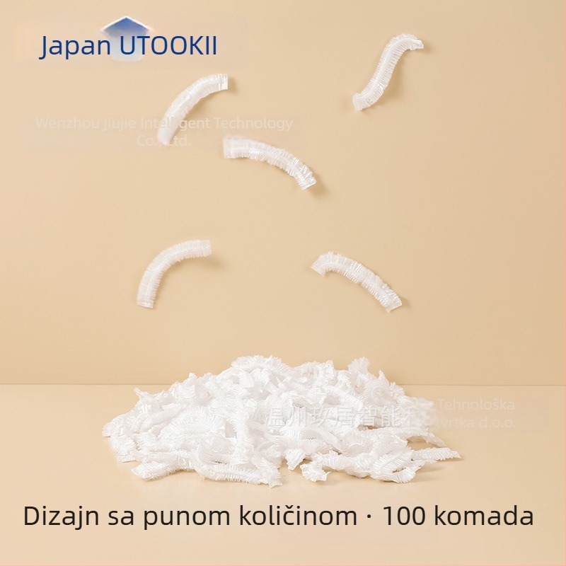 Utookii Jednokratna PE kapica za tuširanje za žene, vodootporna i otporna na ulje, kućna upotreba, lagani luksuz stil