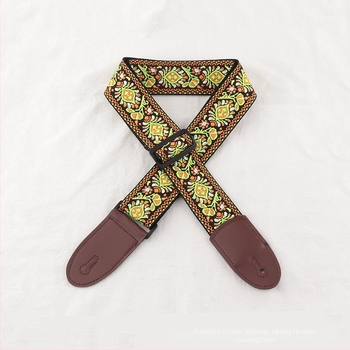 Poliester kaiš za gitaru – za ukulele, električnu gitaru i bas gitaru, vintage folk stil, crossbody dizajn