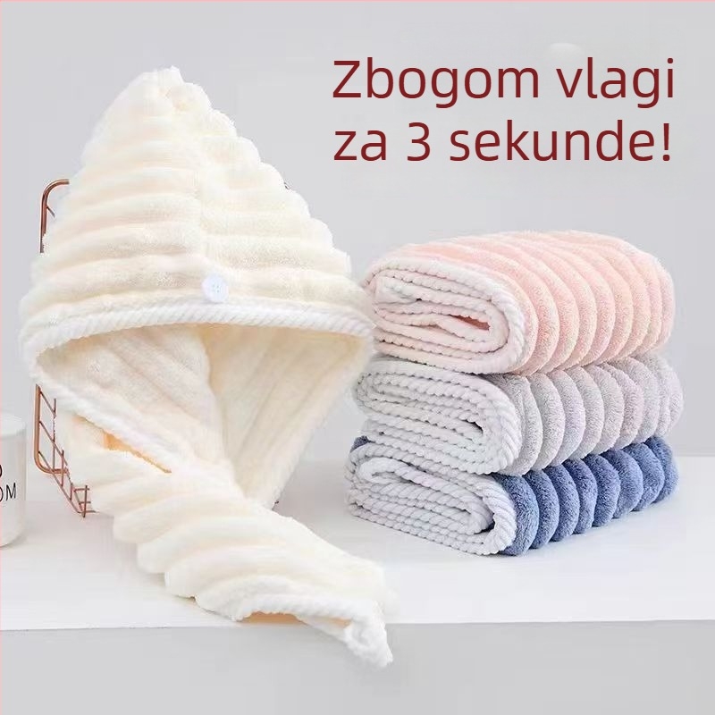 Suha kapa za kosu – coral fleece, 150D vlakno, obrub, 50–79 g