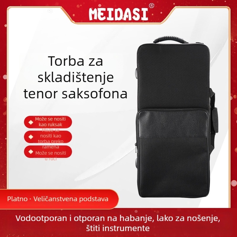Torba za saksofon Alto E-flat – torba za glazbeni instrument (Unisex; Ljeto 2023; Kućno čuvanje)