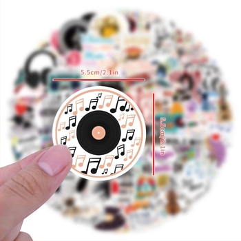 Set od 100 glaznih naljepnica za laptop, bilježnicu, bocu vode i prtljagu – nordijski stil, vodootporan HD tisak, samoljepljive