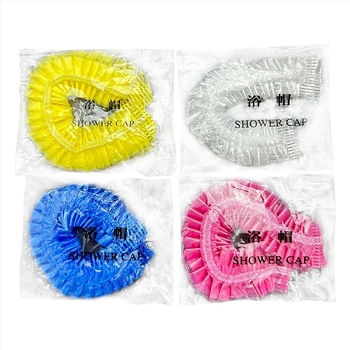 Jednokratna kapa za tuširanje, 100 kom., plastika, individualno pakirana u OPP, dizajn pojačane trake
