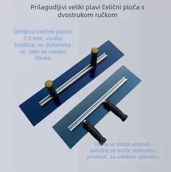 Špahtla za žbukanje s čeličnim listom, debela oštrica za zidove