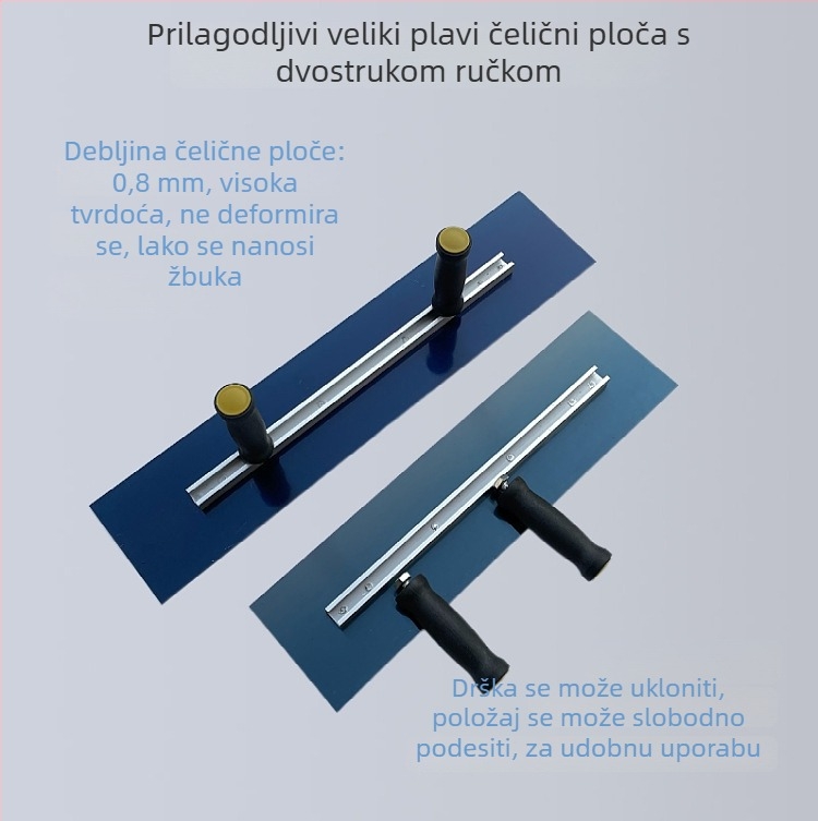 Špahtla za žbukanje s čeličnim listom, debela oštrica za zidove