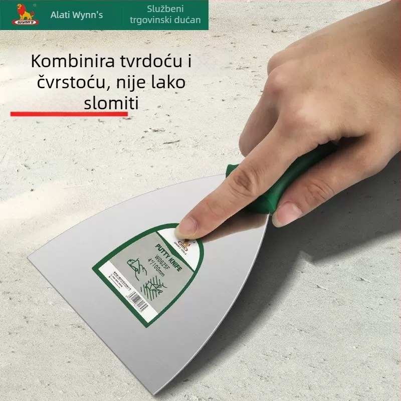 Weili Lion Višenamjenski špachtla za špachtanje s plastičnom drškom, ogledno produžena i debela oštrica, za špachtanje, žbuka i skidanje boje