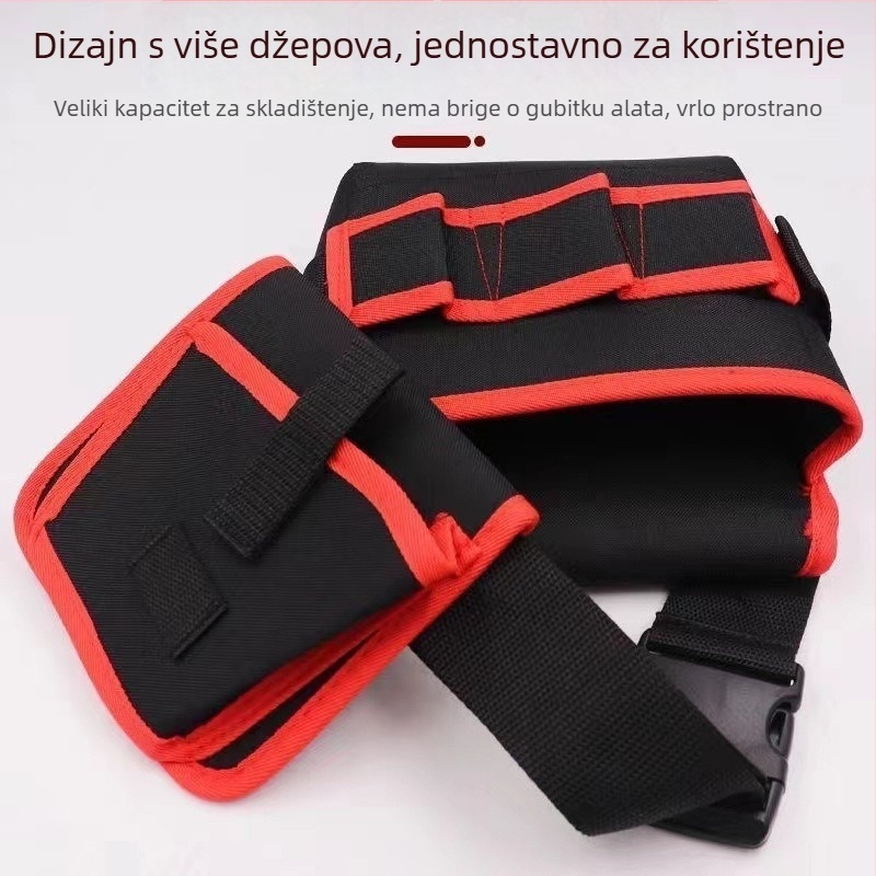 Torba za alat na pojasu za stolarske poslove, 360° okretna – prijenosna platnena torba za bušilicu, izdržljiva