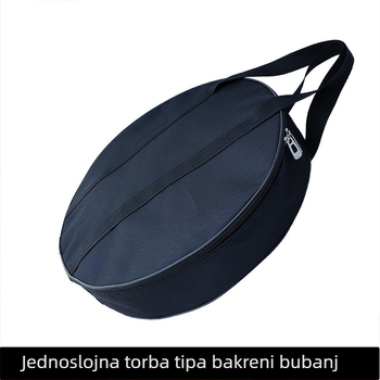 Torba za gong, jednoslojna Oxford tkanina, promjer 40 cm, debljina 8 cm, ručka za nošenje, vodootporna tkanina, crna