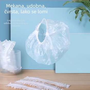 Jednokratna kapa za tuširanje za odrasle – vodootporna PE kapa za kupanje, bojenje kose i zaštita od para ulja u kuhinji