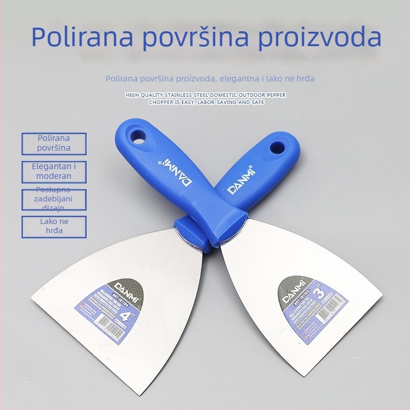 Set špatula za mort s plastičnom ručkom, za žbukanje i završne radove, veličine 2/4/5 inča