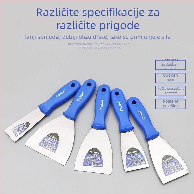 Set špatula za mort s plastičnom ručkom, za žbukanje i završne radove, veličine 2/4/5 inča