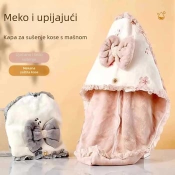 Ženska kapa za sušenje kose, debela, izuzetno upijajuća i brzo sušenje, dizajn leptir, 200 g i više
