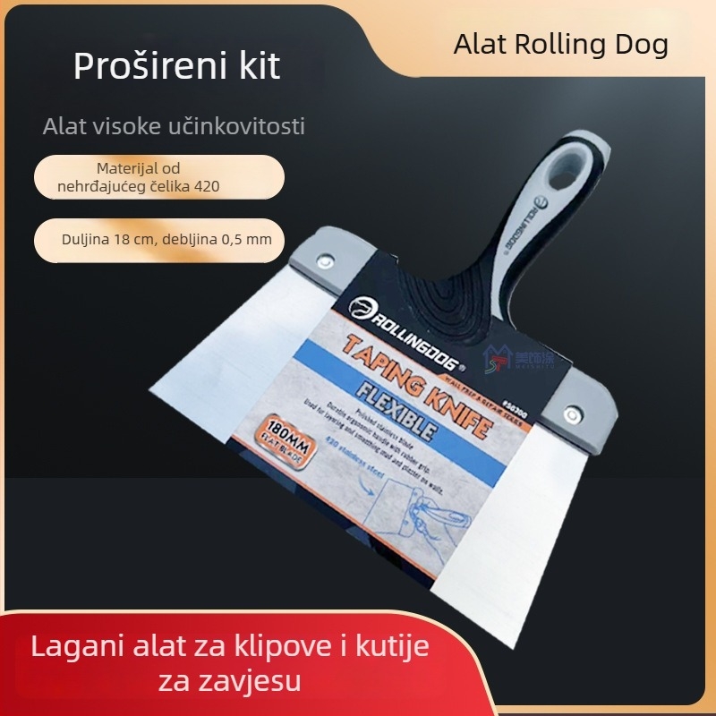 Rolling Dog špachtla od nehrđajućeg čelika – plosni nož za uklanjanje boje sa zidova