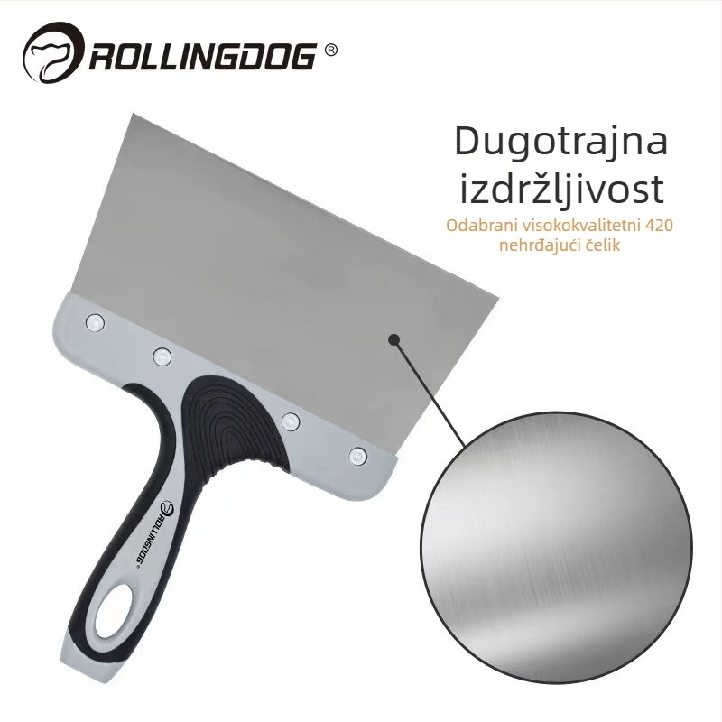Rolling Dog špachtla od nehrđajućeg čelika – plosni nož za uklanjanje boje sa zidova