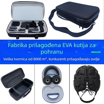 Tvrdi EVA kofer za 3C digitalne uređaje, otporan na udarce i vodootporan, s unutarnjim pretincima za filtre i baterije